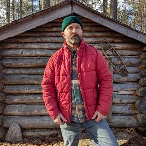 Trails West Raven Industries Sioux Falls SD Vintage 70s Puffer Jacket LG?